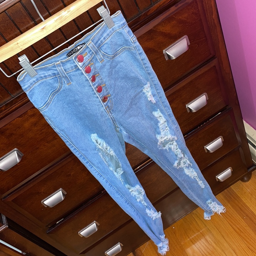 FN High Waist Distressed Jeans 💖 - Picture 2 of 5